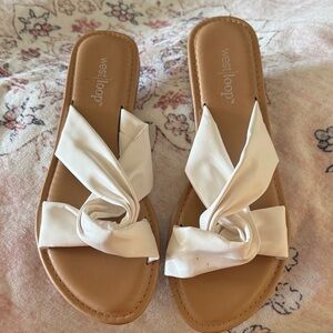 West Loop Women's Tan and Cream Sandals
